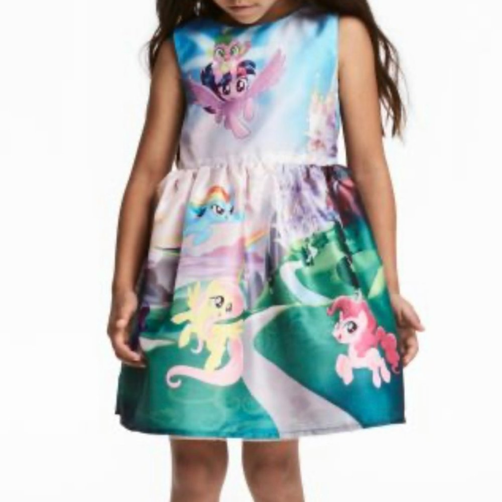 H&M Multicolor My Little Pony Print Party Dress